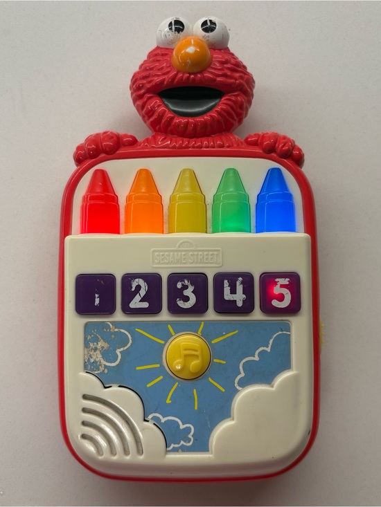 Sesame Street Other - Vintage Playskool Sesame Street Steps To School ELMO'S COUNT ALONG CRAYONS works